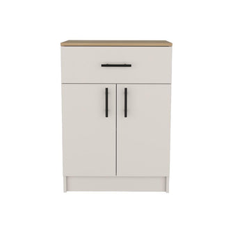 Mesa Auxiliar de Cocina Mayorca, Capri y Fresno Europeo, con espacio para guardar insumos ZF