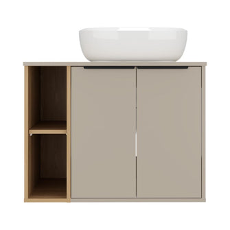 Mueble Para Lavamanos Suns, Capri y Fresno Europeo, Incluye Lavamanos Corona en Porcelana Sanitaria