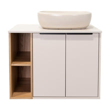 Mueble Para Lavamanos Suns, Capri y Fresno Europeo, Incluye Lavamanos Corona en Porcelana Sanitaria