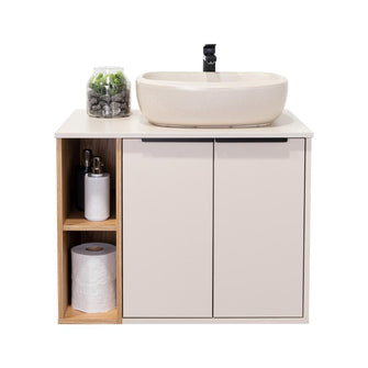 Mueble Para Lavamanos Suns, Capri y Fresno Europeo, Incluye Lavamanos Corona en Porcelana Sanitaria