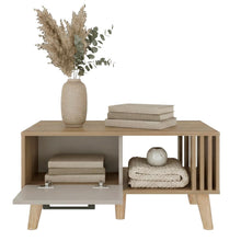 Mesa de Centro Vanez II, Capri y Fresno Europeo, Fácil de armar