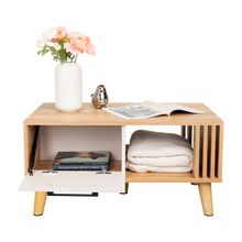 Mesa de Centro Vanez II, Capri y Fresno Europeo, Fácil de Armar