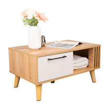 Mesa de Centro Vanez II, Capri y Fresno Europeo, Fácil de Armar