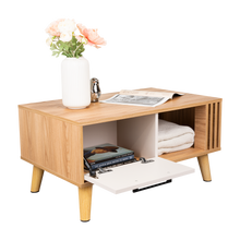 Mesa de Centro Vanez II, Capri y Fresno Europeo, Fácil de Armar