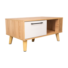 Mesa de Centro Vanez II, Capri y Fresno Europeo, Fácil de Armar
