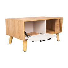 Mesa de Centro Vanez II, Capri y Fresno Europeo, Fácil de Armar