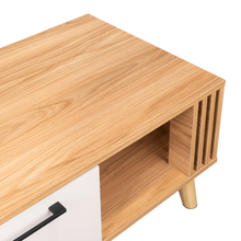 Mesa de Centro Vanez II, Capri y Fresno Europeo, Fácil de Armar