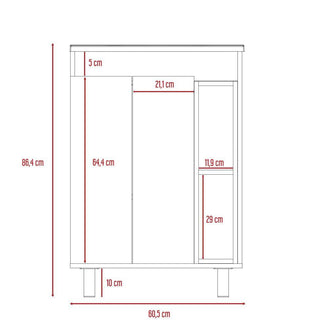 Mueble para Lavamanos Meka, Chocolate y Cocoa, Incluye Lavamanos