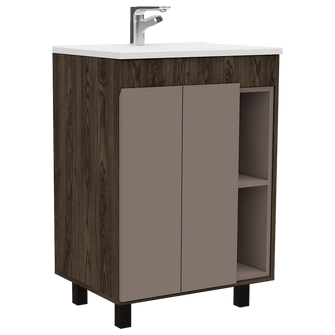 Mueble para Lavamanos Meka, Chocolate y Cocoa, Incluye Lavamanos