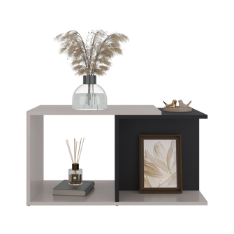 Mesa de Centro Cuera, Capri y Wengue, cuanta con espacio para ubicar objetos decorativos