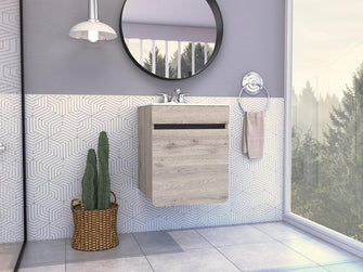 Mueble para Lavamanos Aluvy Talla M Elevado, Humo, con amplio espacio para almacenar