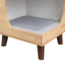 Mesa de Noche Olivit, Café Claro y Blanco