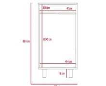 Mueble para Lavamanos Burco, Café claro con Blanco, con espacio para ubicar objetos de aseo Incluye Lavamanos