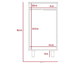 Mueble para Lavamanos Burco, Café claro con Blanco, con espacio para ubicar objetos de aseo Incluye Lavamanos