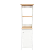 Gabinete de Baño Aqua 1, Blanco Vainilla y Café Claro, Con Variedad De Entrepaños