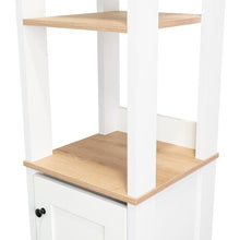 Gabinete de Baño Aqua 1, Blanco Vainilla y Café Claro, Con Variedad De Entrepaños