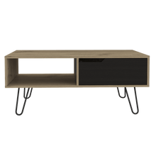 Mesa de Centro Cleo, Café Claro y Wengue, con Un Cajón