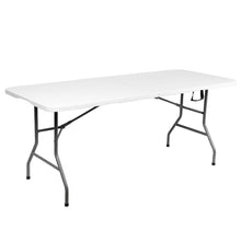Mesa Plegable Plástica Eco Tipo Portafolio de 180 cm, Blanco
