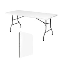 Mesa Plegable Plástica Eco Tipo Portafolio de 180 cm, Blanco