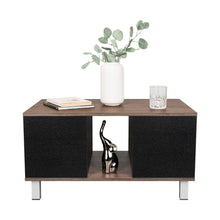 Mesa de Centro Tonny, Avellana y Wengue, con Un Entrepaño Inferior