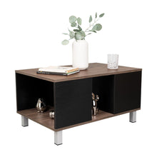 Mesa de Centro Tonny, Avellana y Wengue, con Un Entrepaño Inferior