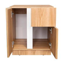 Mesa de Noche Carmi, Fresno Europeo y Blancco Duqueza