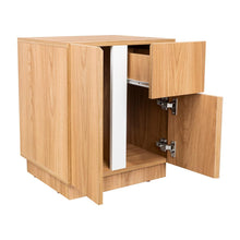 Mesa de Noche Carmi, Fresno Europeo y Blancco Duqueza