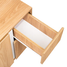 Mesa de Noche Carmi, Fresno Europeo y Blancco Duqueza