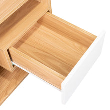 Mesa de Noche Budi, Fresno Europeo y Blancco Duqueza