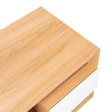 Mesa de Noche Budi, Fresno Europeo y Blancco Duqueza