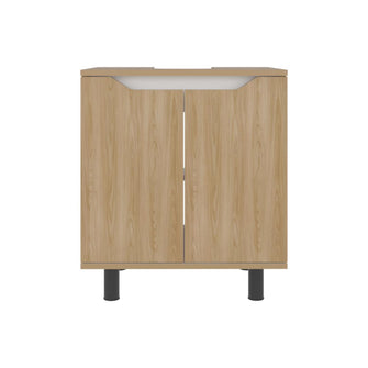 Mueble Para Lavamanos Marlo, Fresno Europeo y Blanco, No incluye Lavamanos