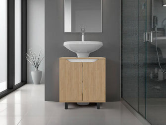Mueble Para Lavamanos Marlo, Kronos Fresno y Kronos Blanco, No incluye Lavamanos