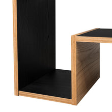 Mesa de Noche Niro, Fresno Europeo y Wengue, con diseño minimalista