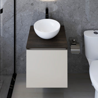 Combo Lavamanos Ganet II, Nogal Europeo y Capri, Incluye Lavamanos en Porcelana Sanitaria y Grifería