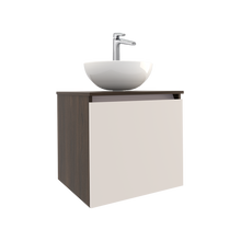 Combo Lavamanos Ganet, Nogal Europeo y Capri, Incluye Lavamanos en Porcelana Sanitaria y Grifería