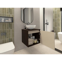 Combo Lavamanos Ganet, Nogal Europeo y Capri, Incluye Lavamanos en Porcelana Sanitaria y Grifería