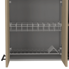 Gabinete Superior Kazan 150, Beige y Gris, con Gran Capacidad de Almacenamiento