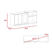 Gabinete Superior Kazan 150, Beige y Gris, con Gran Capacidad de Almacenamiento