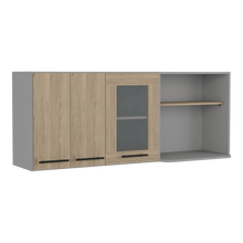 Gabinete Superior Kazan 150, Beige y Gris, con Gran Capacidad de Almacenamiento