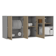 Gabinete Superior Kazan 150, Beige y Gris, con Gran Capacidad de Almacenamiento