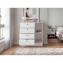 Organizador Havana, Blanco, con superficie para ubicar objetos decorativos ZF