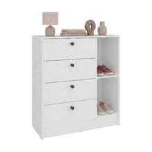 Organizador Havana, Blanco, con superficie para ubicar objetos decorativos ZF