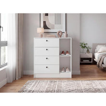 Organizador Havana, Blanco, con superficie para ubicar objetos decorativos ZF