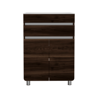 Mueble para Lavamanos Aluvy Talla L, Caoba y Gris, con Gran Capacidad de Almacenamiento 60