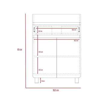 Mueble para Lavamanos Aluvy Talla L, Caoba y Gris, con Gran Capacidad de Almacenamiento 60