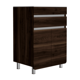 Mueble para Lavamanos Aluvy Talla L, Caoba y Gris, con Gran Capacidad de Almacenamiento 60