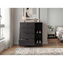 Organizador Havana, Wengue, con superficie para ubicar objetos decorativos ZF