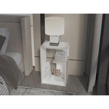 Mesa Auxiliar Evert, Tivoli y Blanco Duqueza, con diseño moderno y espacio para ubicar objetos