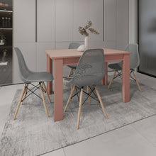 Combo Zenda, Incluye Comedor Y 4 Sillas Con Espaldar En Color Gris