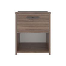 Mesa de Noche Pamplona, Avellana, Un cajón y Amplia Superficie para poner objetos